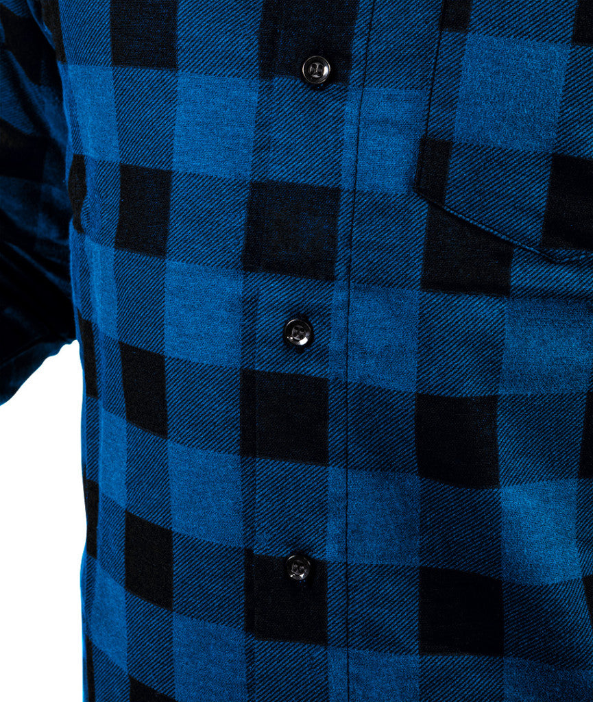 NEO TOOLS Flanel munkaing, tengerészkék-fekete, 100% pamut, S 81-545-S