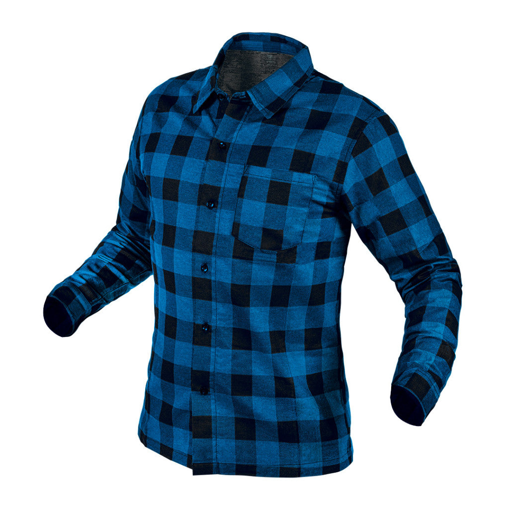 NEO TOOLS Flanel munkaing, tengerészkék-fekete, 100% pamut, XXXL 81-545-XXXL