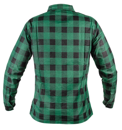 NEO TOOLS Flanel munkaing, zöld-fekete, 100% pamut, M 81-546-M