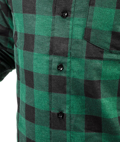 NEO TOOLS Flanel munkaing, zöld-fekete, 100% pamut, S 81-546-S