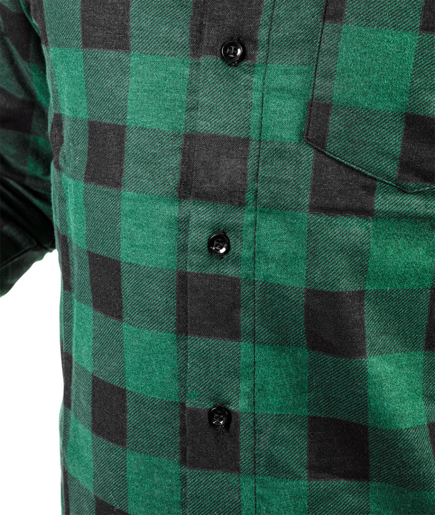 NEO TOOLS Flanel munkaing, zöld-fekete, 100% pamut, XL 81-546-XL