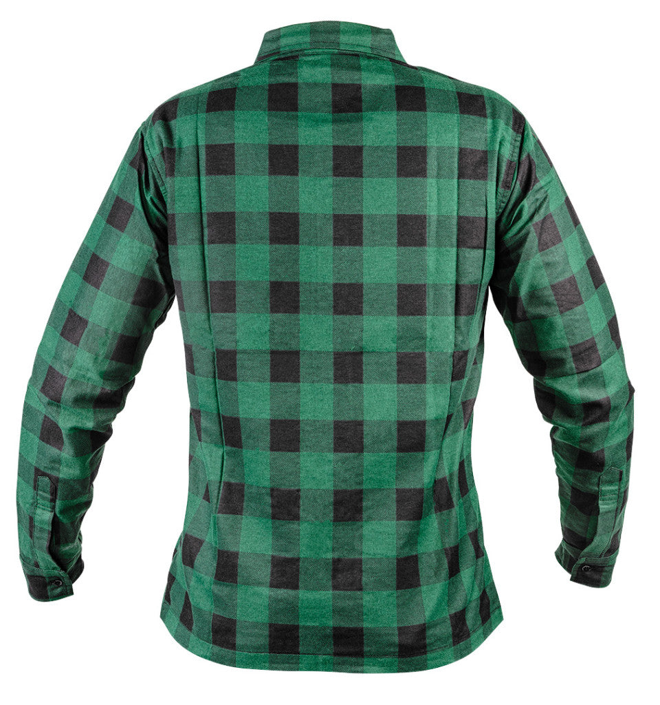 NEO TOOLS Flanel munkaing, zöld-fekete, 100% pamut, XXXL 81-546-XXXL