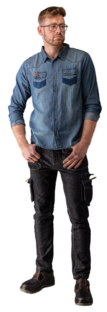 NEO TOOLS Farmer munkaing, DENIM, 100% pamut, XXL 81-549-XXL