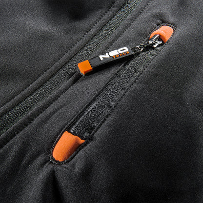 NEO TOOLS Softshell Munkavédelmi kabát, Víz- és szélálló, L/52 Vízálló (5000mm), szellőztető szelepek (3000mpv), L 81-550-L
