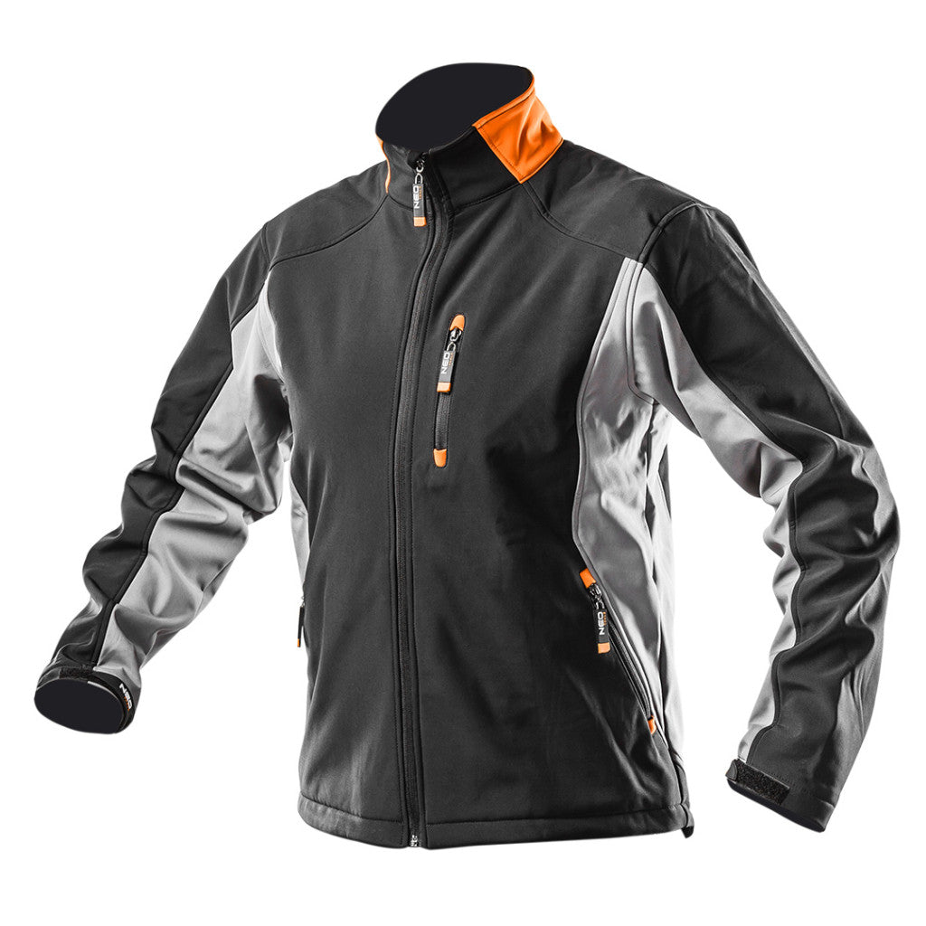 NEO TOOLS Softshell Munkavédelmi kabát, Víz- és szélálló, M/50 Vízálló (5000mm), szellőztető szelepek (3000mpv), M 81-550-M