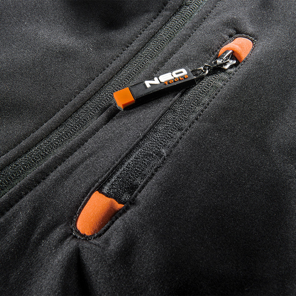NEO TOOLS Softshell Munkavédelmi kabát, Víz- és szélálló, M/50 Vízálló (5000mm), szellőztető szelepek (3000mpv), M 81-550-M