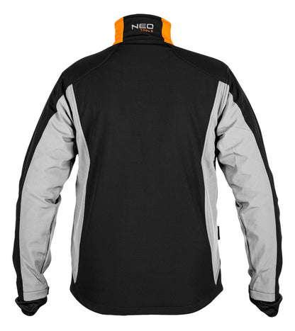 NEO TOOLS Softshell Munkavédelmi kabát, Víz- és szélálló, M/50 Vízálló (5000mm), szellőztető szelepek (3000mpv), M 81-550-M