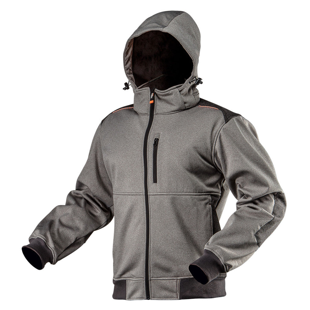 NEO TOOLS Softshell Munkavédelmi kabát, levehető kapucnival, XL 81-551-XL