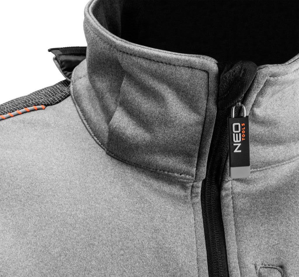 NEO TOOLS Softshell Munkavédelmi kabát, levehető kapucnival, XXXL 81-551-XXXL