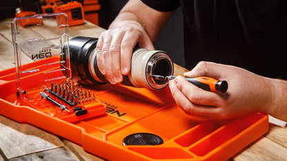 NEO TOOLS Műszerész, precíziós csavarhúzókészlet, bitekkel, nyéllel és hosszabbító szárakkal, 45db-os 06-111-1