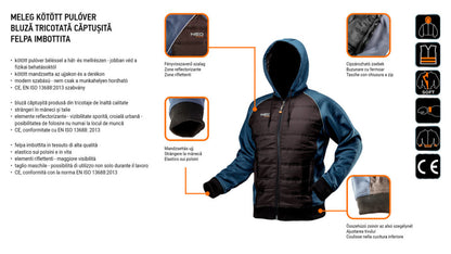 NEO TOOLS Munkavédelmi kabát, extrán szigetelt, kapucnival, XL 81-556-XL