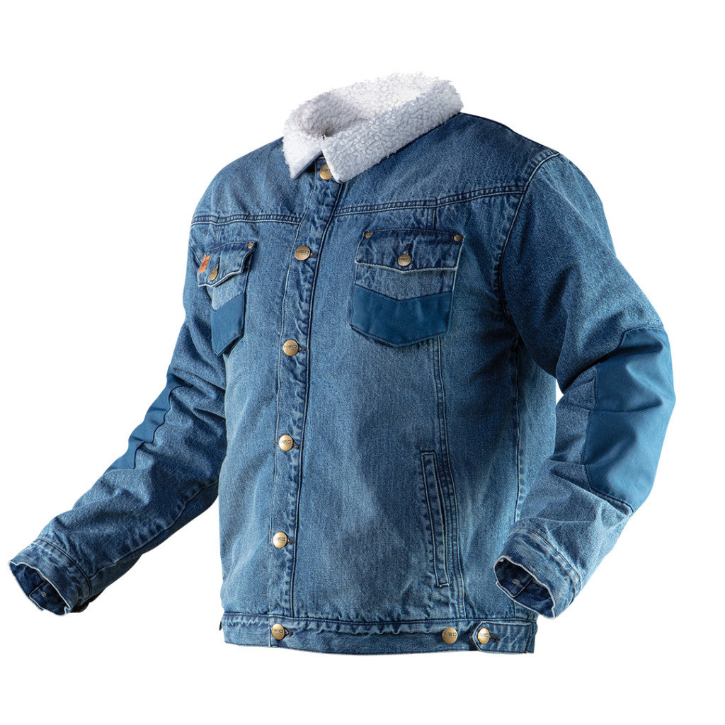 NEO TOOLS Farmer Munkavédelmi kabát, DENIM, béléssel, L 81-557-L