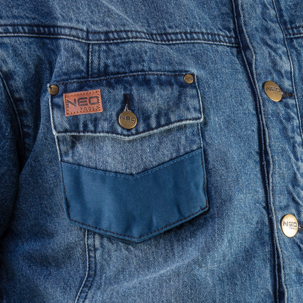 NEO TOOLS Farmer Munkavédelmi kabát, DENIM, béléssel, XXXL 81-557-XXXL