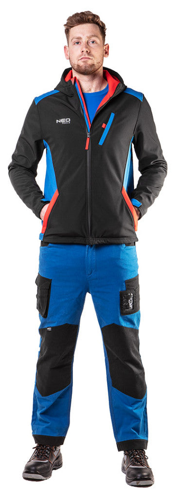 NEO TOOLS Softshell Munkavédelmi kabát, Víz- és szélálló, HD+, vízállóság:5000mm, Lélegző:3000g/m2/24h, XXL 81-558-XXL