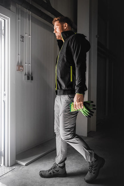 NEO TOOLS Softshell munkavédelmi kabát, fekete-sárga, S 81-562-S