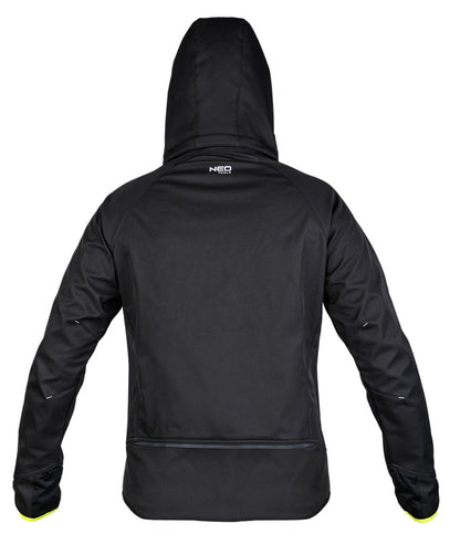 NEO TOOLS Softshell munkavédelmi kabát, fekete-sárga, XXL 81-562-XXL