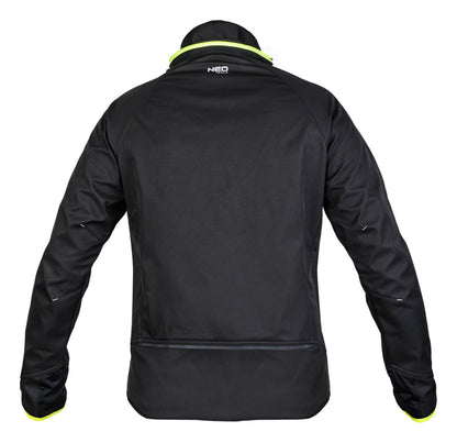 NEO TOOLS Softshell munkavédelmi kabát, fekete-sárga, XXXL 81-562-XXXL