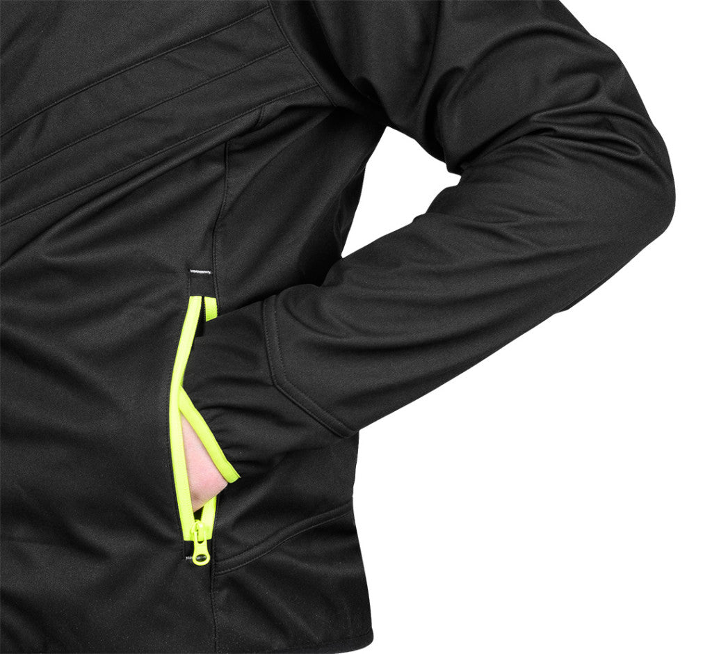 NEO TOOLS Softshell munkavédelmi kabát, fekete-sárga, XXXL 81-562-XXXL