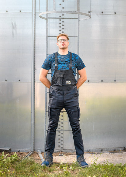 NEO TOOLS Munkavédelmi póló, CAMO Navy, tengerészkék, terepmintás, 100% pamut, XL 81-603-XL