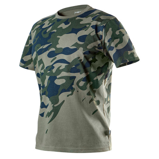 NEO TOOLS Munkavédelmi póló, CAMO, terepmintás, olíva, 100% pamut, 180g/m2, L 81-613-XXL