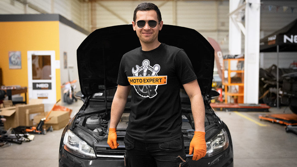 NEO TOOLS Munkavédelmi póló, MOTO EXPERT, 100% pamut, 180g/m2, M 81-643-M