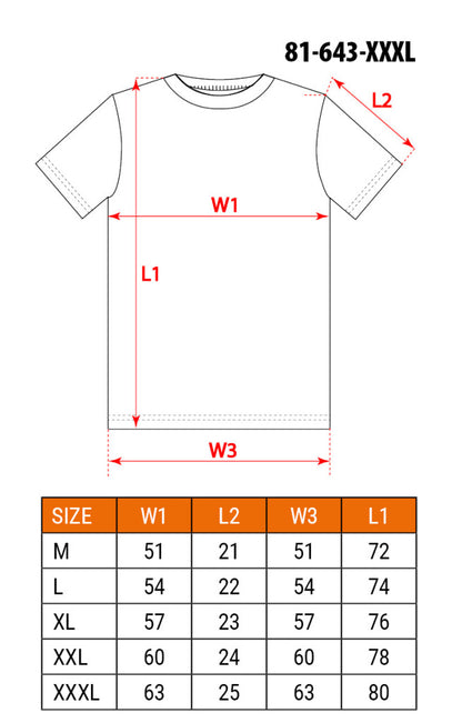 NEO TOOLS Munkavédelmi póló, MOTO EXPERT, 100% pamut, 180g/m2, XXXL 81-643-XXXL