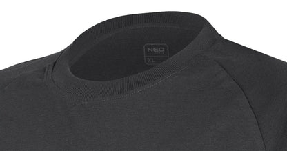 NEO TOOLS Munkavédelmi póló, OUTDOOR, hegyek, fekete, 100% pamut, 180g/m2, XL 81-645-XL