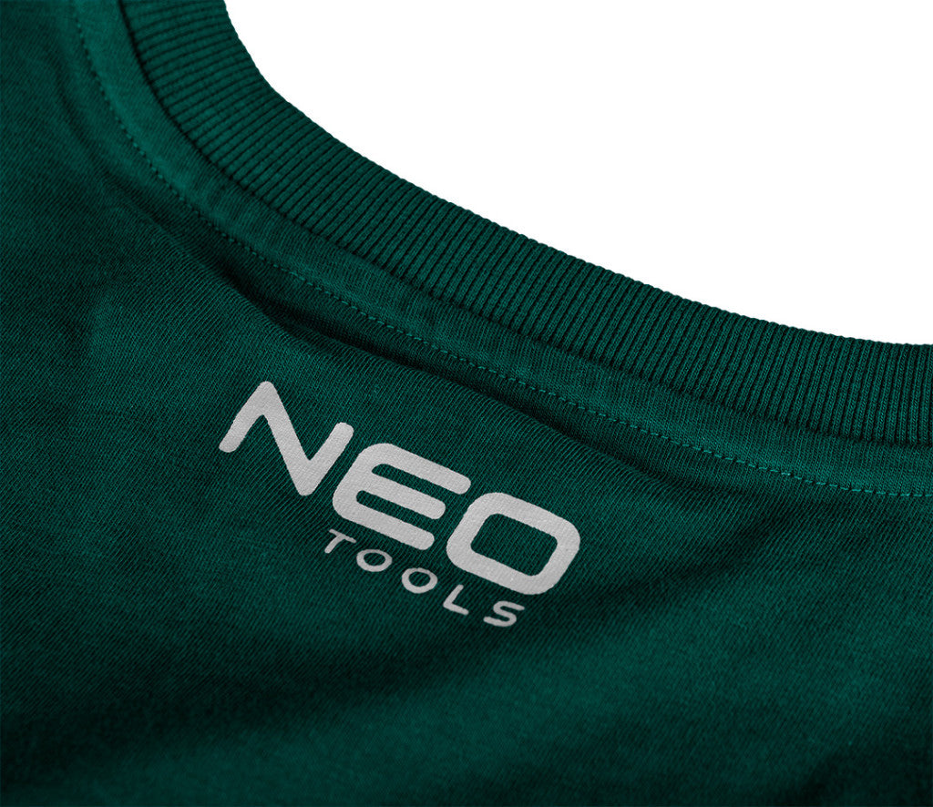 NEO TOOLS Munkavédelmi póló, zöld, 100% pamut, 180g/m2, L 81-647-L