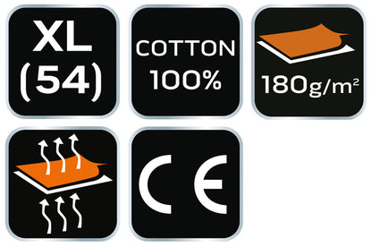 NEO TOOLS Munkavédelmi póló, zöld, 100% pamut, 180g/m2, XL 81-647-XL