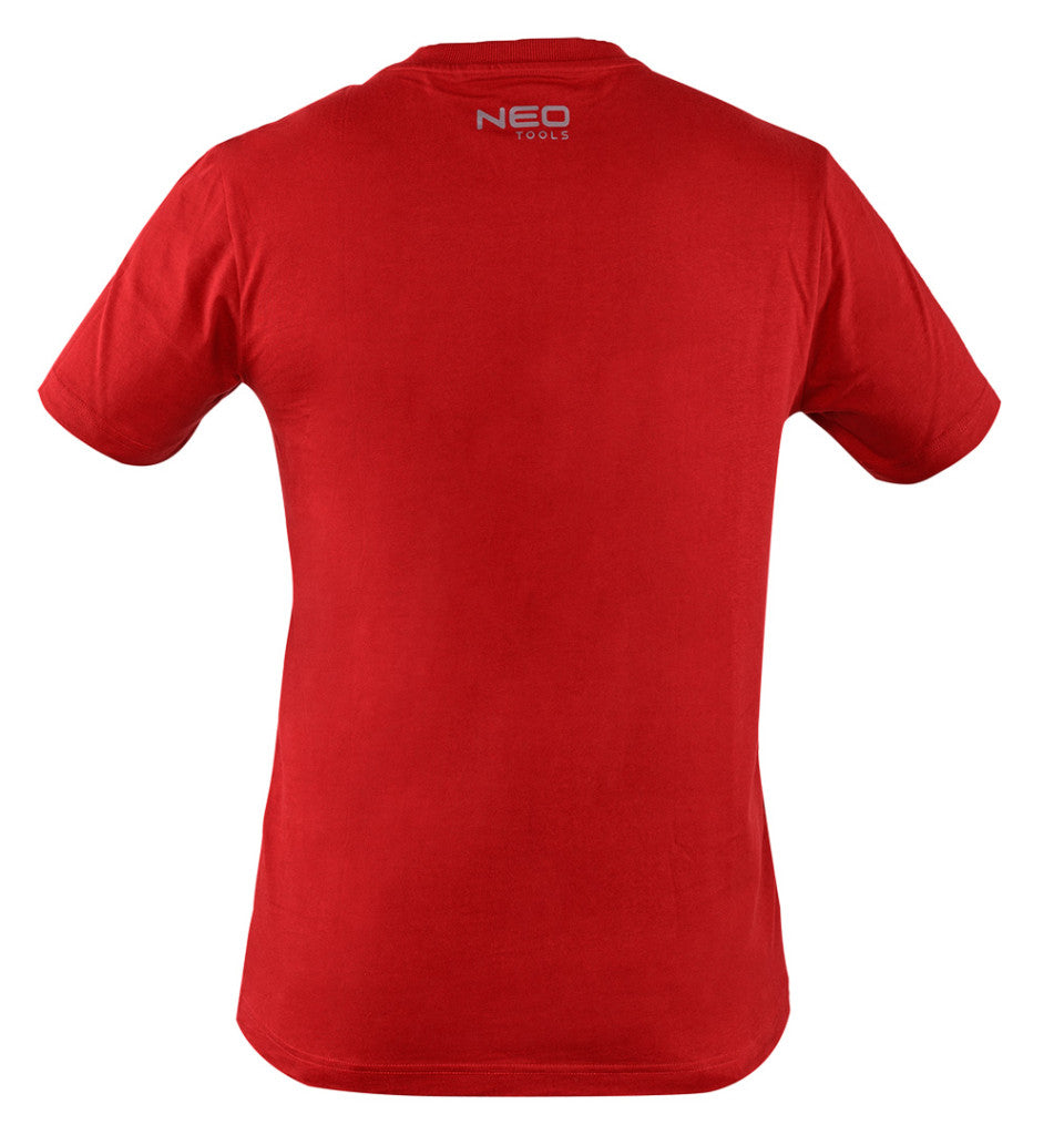 NEO TOOLS Munkavédelmi póló, piros, 100% pamut, 180g/m2, L 81-648-L