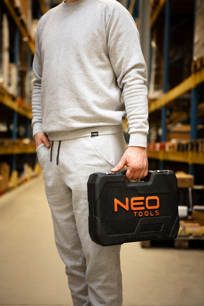 NEO TOOLS Melegítő felső COMFORT, szürke, 79% pamut, XXL 81-650-XXL