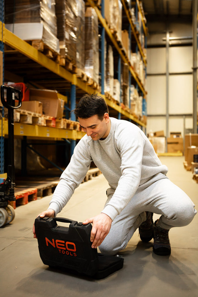 NEO TOOLS Melegítő felső COMFORT, szürke, 79% pamut, XXL 81-650-XXL