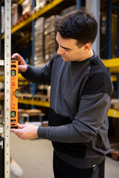 NEO TOOLS Munkavédelmi pulóver COMFORT, szürke-fekete, 57% pamut 39% poliészter, XXL 81-651-XXXL