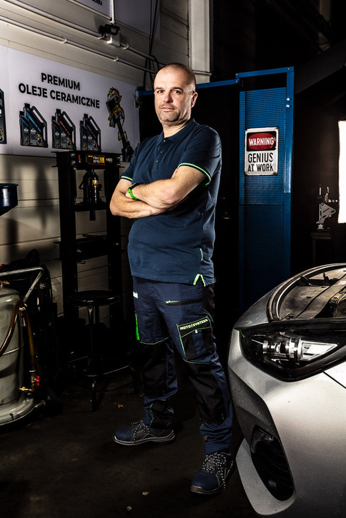 NEO TOOLS Munkavédelmi póló, galléros, Motosynteza, pique, 100% pamut, 195g/m2, XXXL 81-658-XXXL