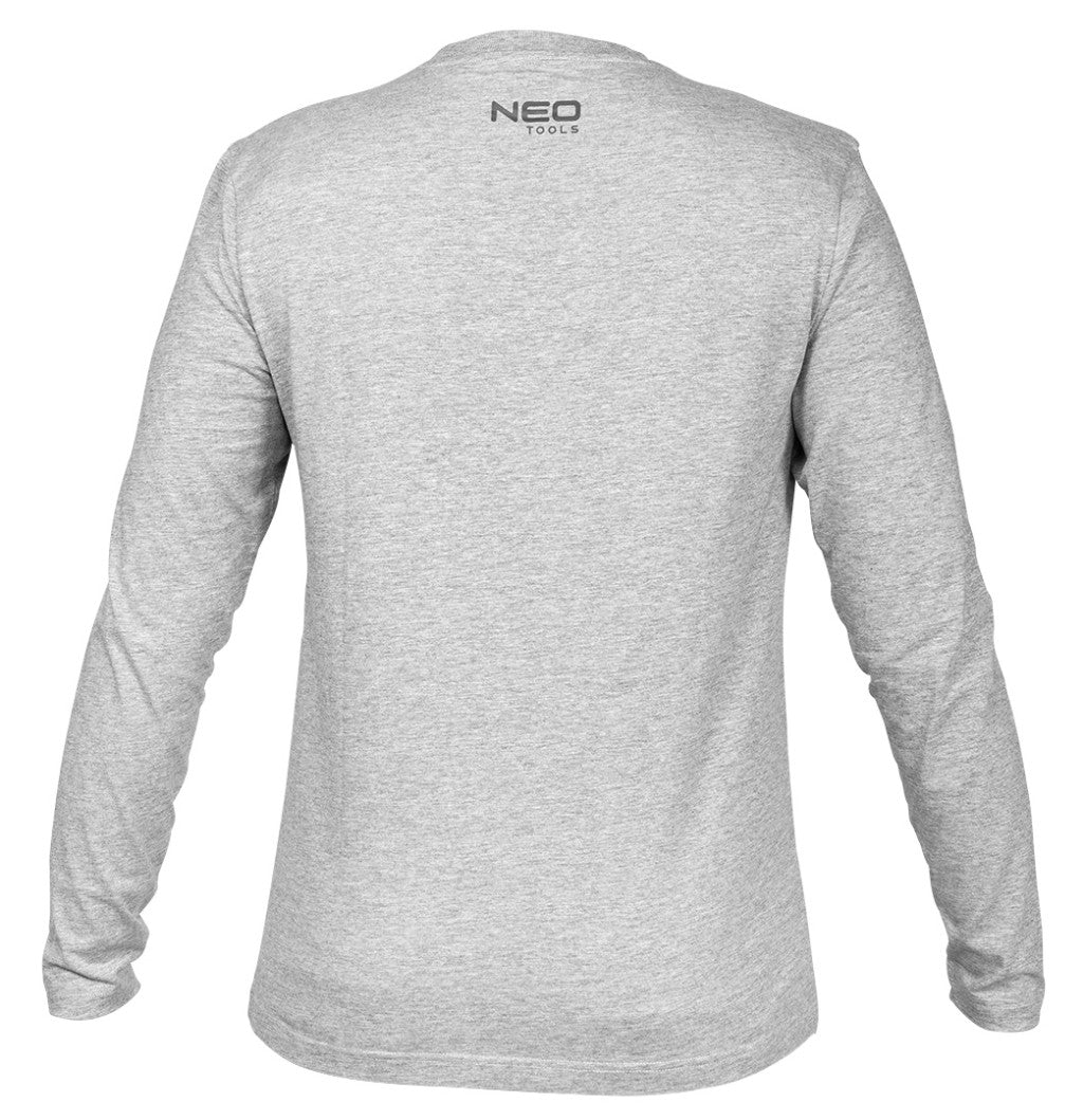 NEO TOOLS Munkavédelmi póló, hosszú ujjú, szürke, 90% pamut, M 81-690-M