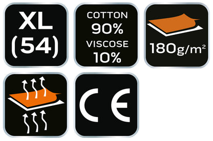 NEO TOOLS Munkavédelmi póló, hosszú ujjú, szürke, 90% pamut, XL 81-690-XL