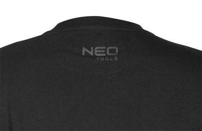 NEO TOOLS Munkavédelmi póló, hosszú ujjú, fekete, 100% pamut, S 81-691-S