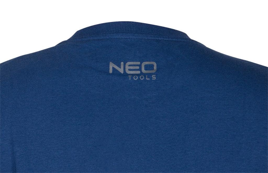 NEO TOOLS Munkavédelmi póló, hosszú ujjú, tengerészkék, 100% pamut, L 81-692-L