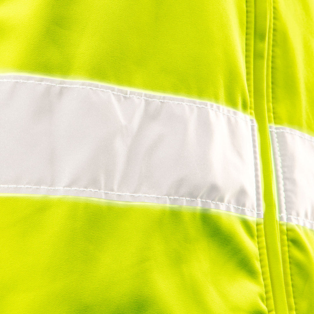 NEO TOOLS Láthatósági Softshell Munkavédelmi kabát, kapucnival, sárga, S 81-700-S