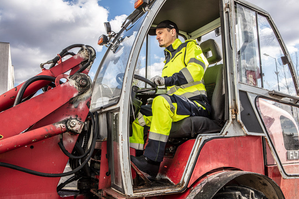 NEO TOOLS Láthatósági Softshell Munkavédelmi kabát, kapucnival, sárga, XXXL 81-700-XXXL