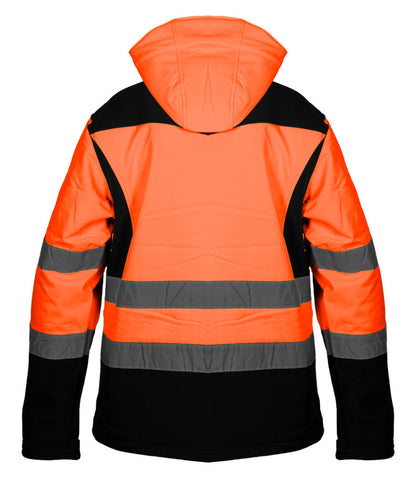 NEO TOOLS Láthatósági Softshell Munkavédelmi kabát, kapucnival, narancssárga, XXL 81-701-XXL