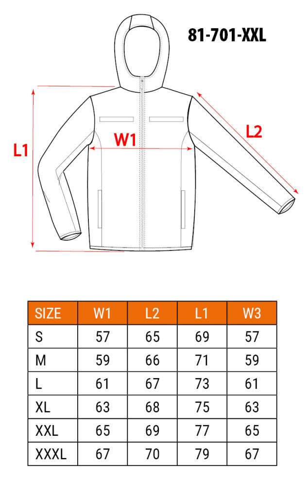 NEO TOOLS Láthatósági Softshell Munkavédelmi kabát, kapucnival, narancssárga, XXL 81-701-XXL