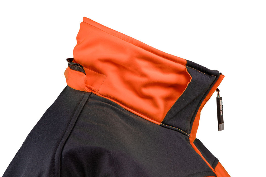 NEO TOOLS Láthatósági Softshell Munkavédelmi kabát, kapucnival, narancssárga, XXXL 81-701-XXXL