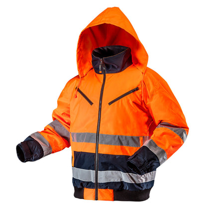 NEO TOOLS Láthatósági Munkavédelmi kabát, extrán szigetelt, narancssárga, XXXL 81-711-XXXL