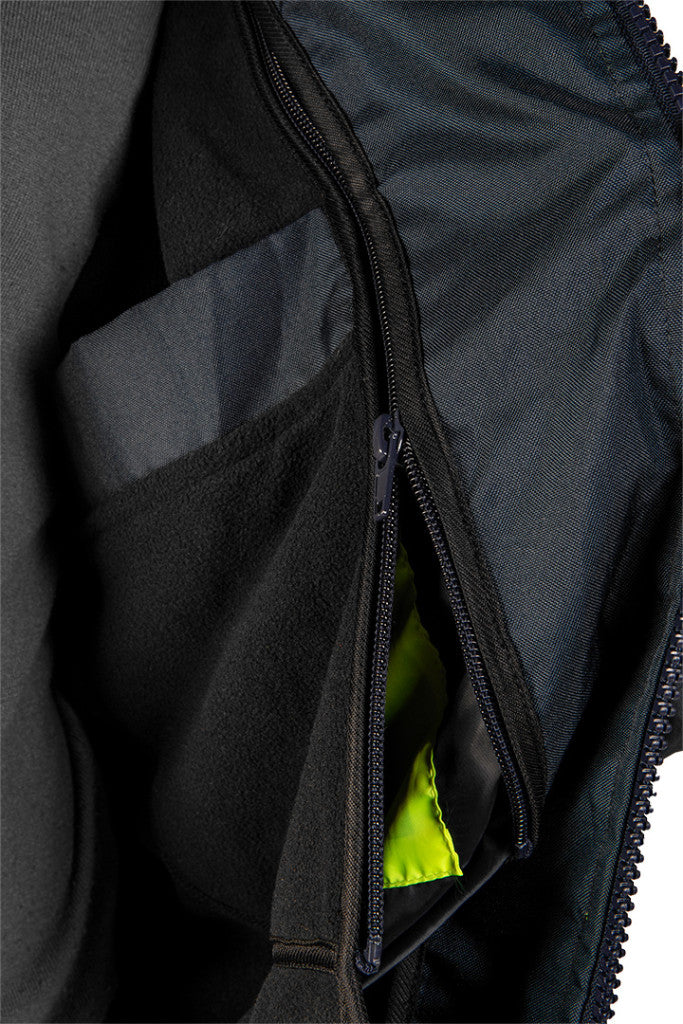 NEO TOOLS Láthatósági munkavédelmi kabát, szigetelt, sárga, 3 az 1-ben, XXXL 81-714-XXXL