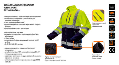 NEO TOOLS Láthatósági Polár Munkavédelmi kabát, sárga, M 81-740-M