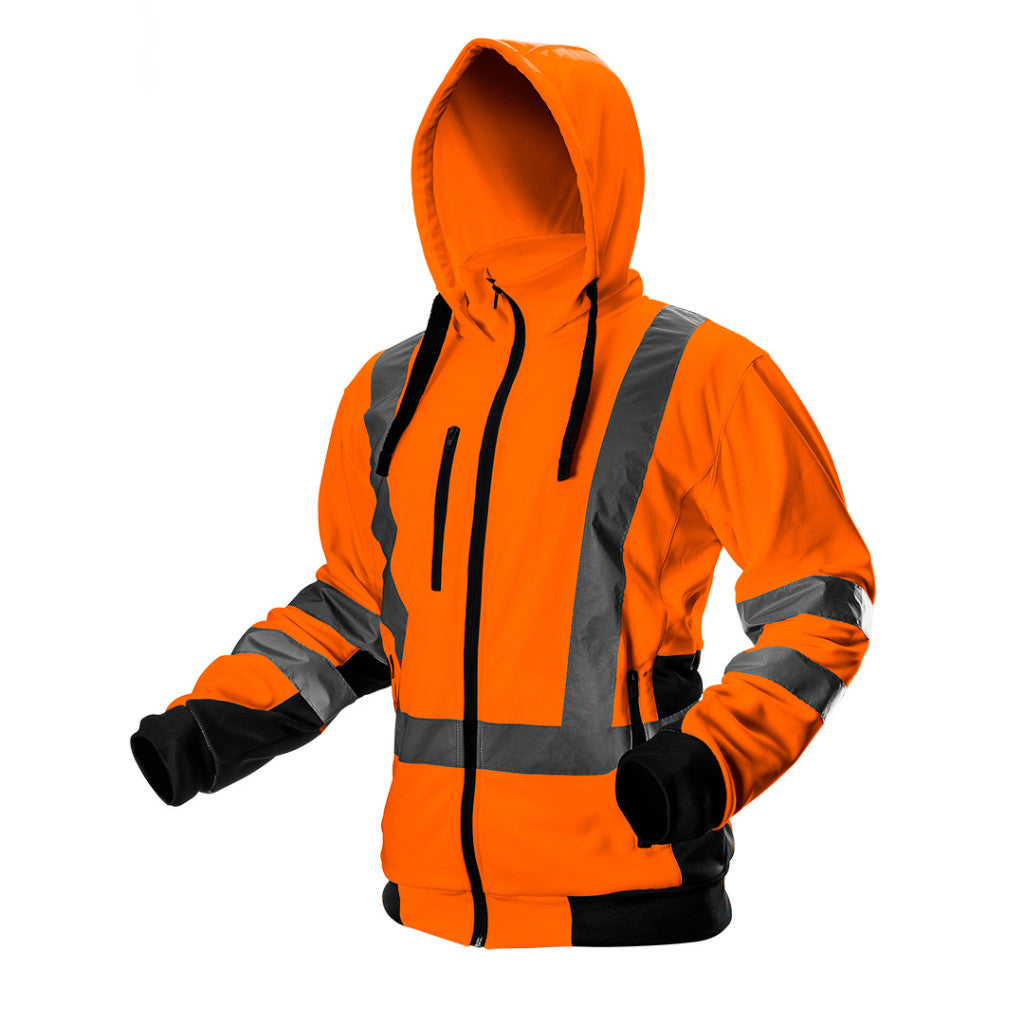 NEO TOOLS Láthatósági Munkavédelmi kabát, narancssárga, kapucnival, M 81-746-M