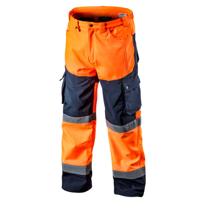 NEO TOOLS Láthatósági munkanadrág, softshell, narancssárga, XXXL 81-751-XXXL