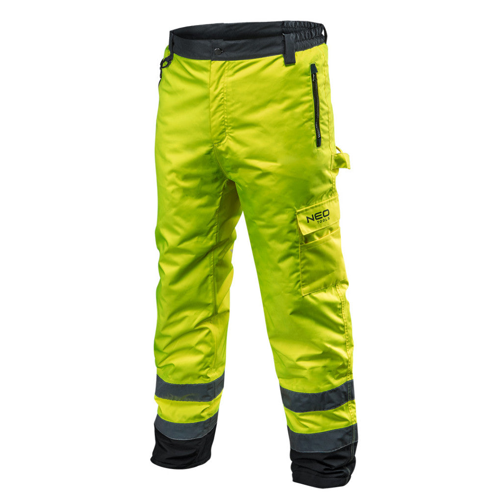 NEO TOOLS Láthatósági Softshell Munkásnadrág, citromsárga, M 81-760-M