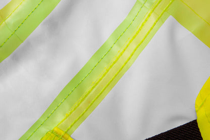 NEO TOOLS Láthatósági kantáros munkanadrág, lélegző, 240gsm, Polyester+pamut, sárga, S 81-777-S